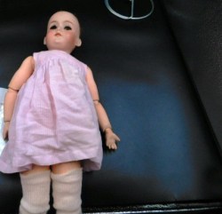 antique doll purple am 390 b